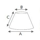 Taille des abat-jours carré ou rectangulaire